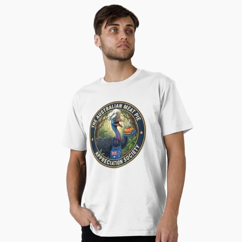 The Meat Pie Cassowary - Premium T-Shirt