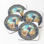 The Meat Pie Emu - Coasters (Set of 4)