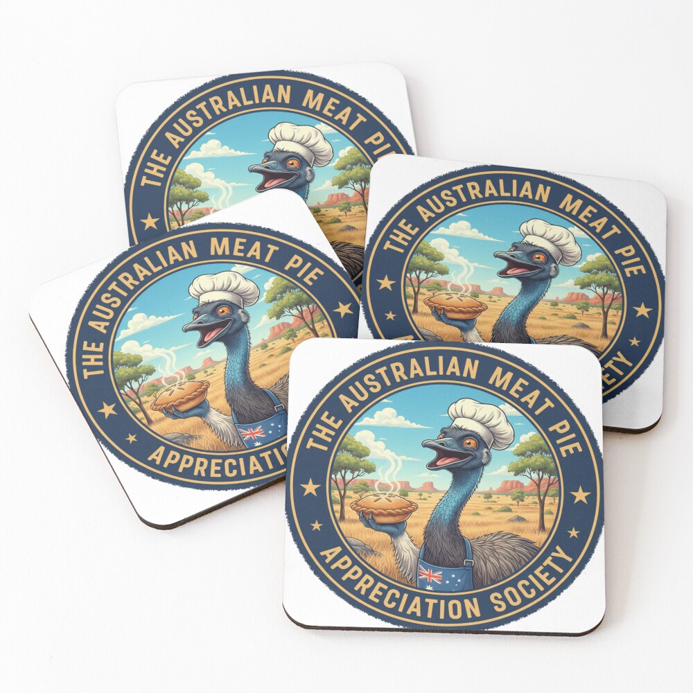 The Meat Pie Emu - Coasters (Set of 4)