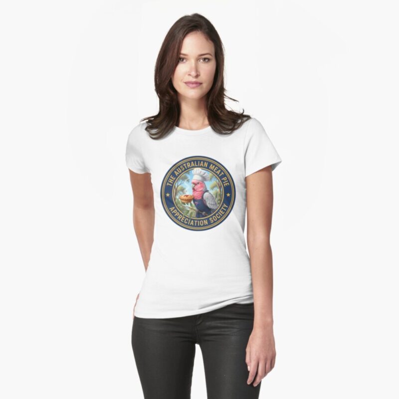 The Meat Pie Galah - Fitted T-Shirt