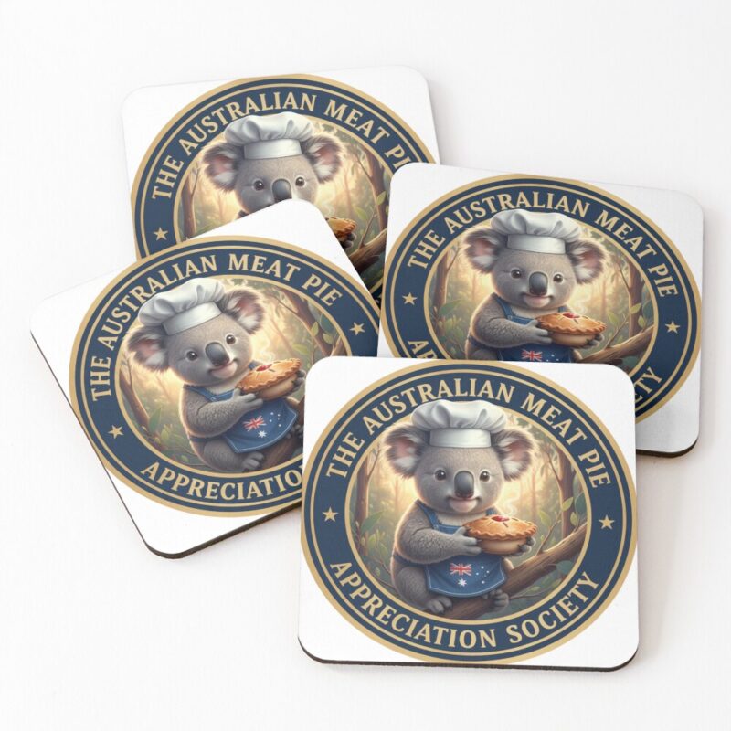 The Meat Pie Koala - Coasters (Set of 4)