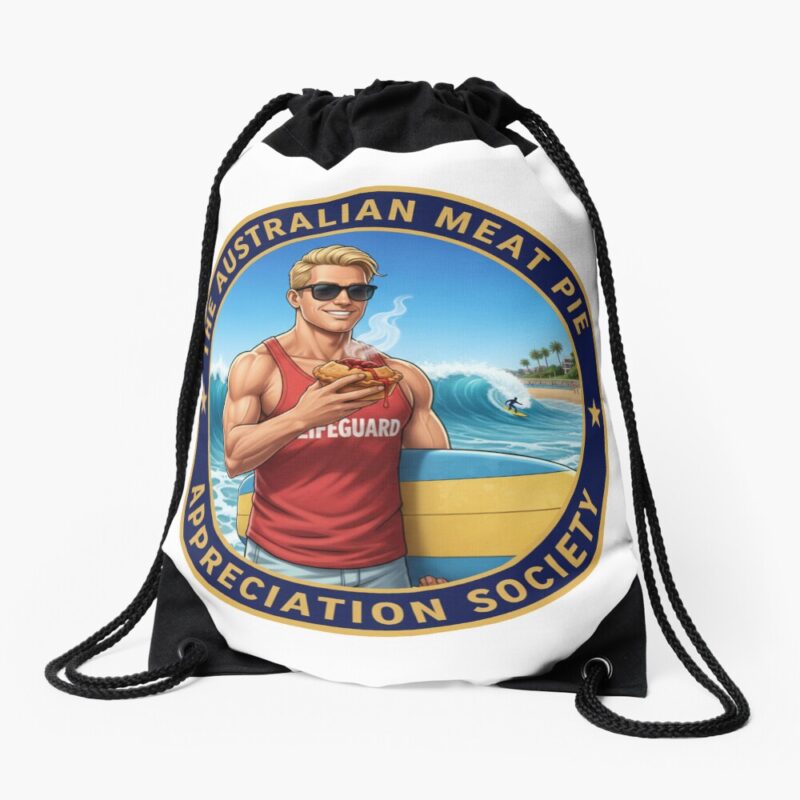 The Meat Pie Lifeguard - Drawstring Bag