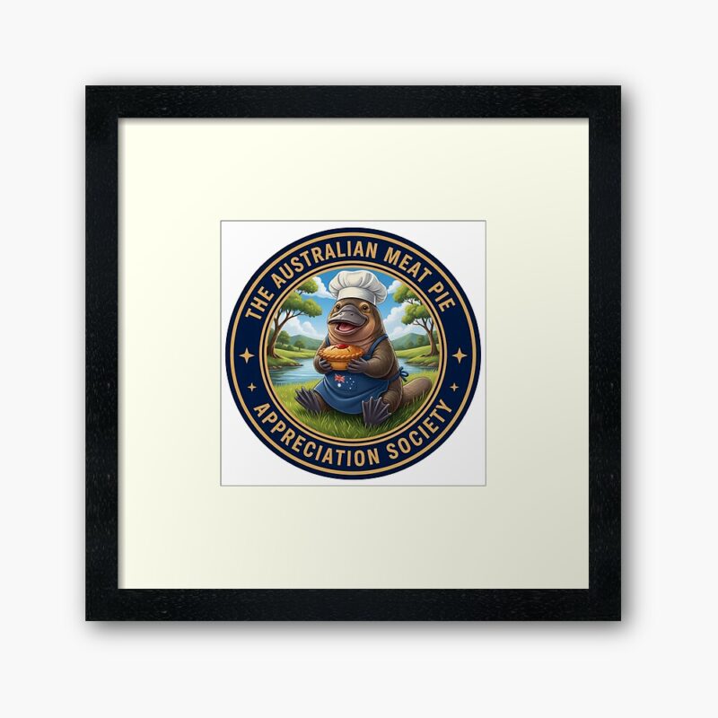 The Meat Pie Platypus - Framed Art Print