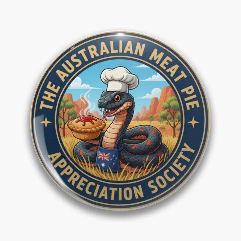 The Meat Pie Red-bellied Black Snake - Pin