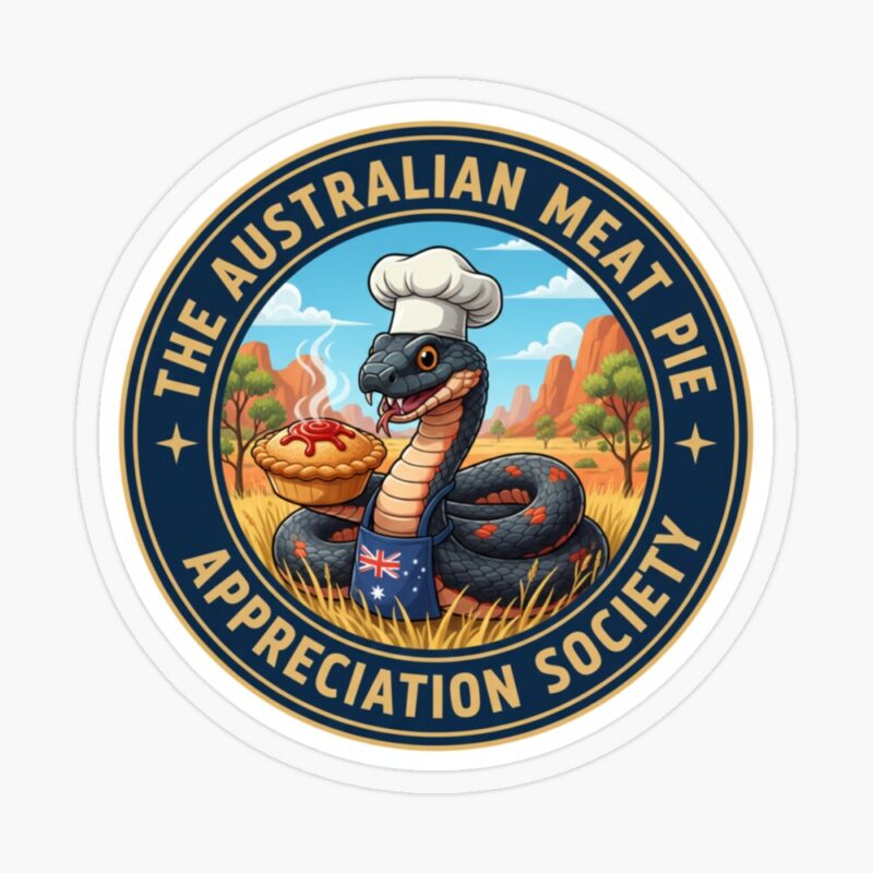 The Meat Pie Red-bellied Black Snake - Sticker