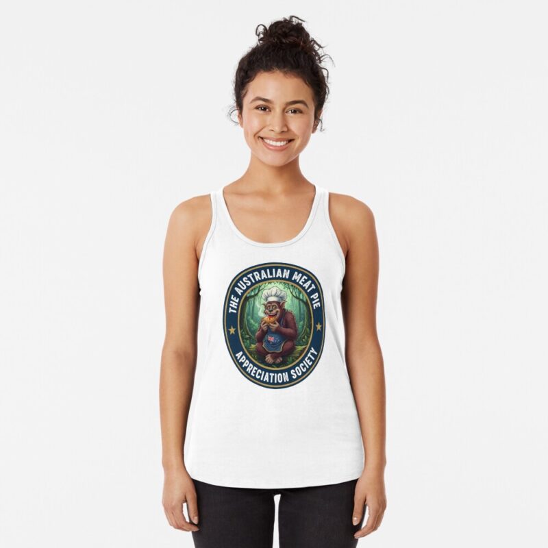 The Meat Pie Yowie Racerback Tank Top